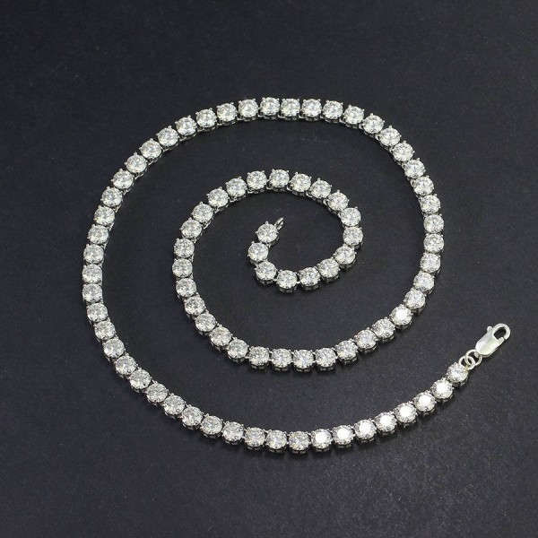 Dây chuyền Tennis bạc full Moissanite 5mm DCKM0001