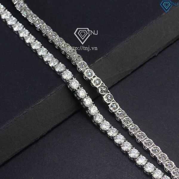 Dây chuyền Tennis bạc full Moissanite 5mm DCKM0001- Trang Sức TNJ