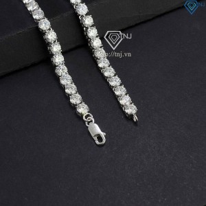 Dây chuyền Tennis bạc full Moissanite 5mm DCKM0001- Trang Sức TNJ