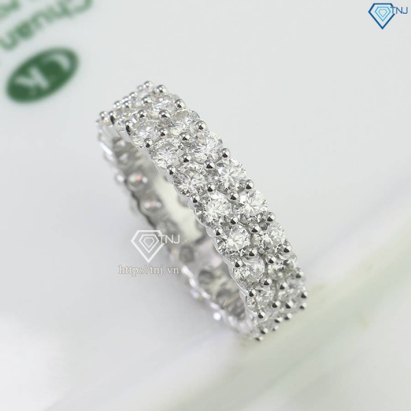 Nhẫn nam bạc dạng tròn đính full kim cương Moissanite NNAM0191