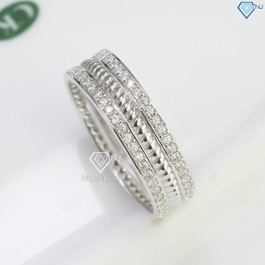 Nhẫn nam bạc đính full kim cương Moissanite đơn giản NNAM0194