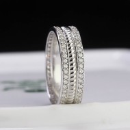Nhẫn nam bạc đính full kim cương Moissanite đơn giản NNAM0194