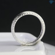 Nhẫn nam bạc đính full kim cương Moissanite đơn giản NNAM0195