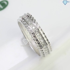 Nhẫn nam bạc đính full kim cương Moissanite đơn giản NNAM0195