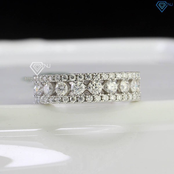 Nhẫn nam bạc đính full kim cương Moissanite đẹp NNAM0198