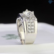 Nhẫn Moissanite nam đính đá kim cương 7.0mm - Kiểm định GRA NNAM0201