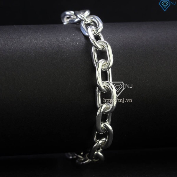 Lắc tay bạc nam mắt xích to Hiphop LTA0182
