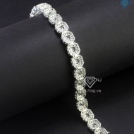 Lắc tay bạc nam Tennis vuông đính đá đẹp LTA0185