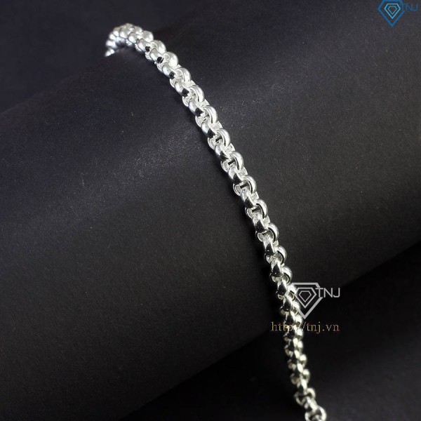 Lắc tay bạc nam mắt xích tròn 5mm LTA0186