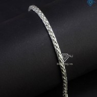 Lắc tay bạc nam vảy rồng dạng tròn đơn giản 4mm LTA0190