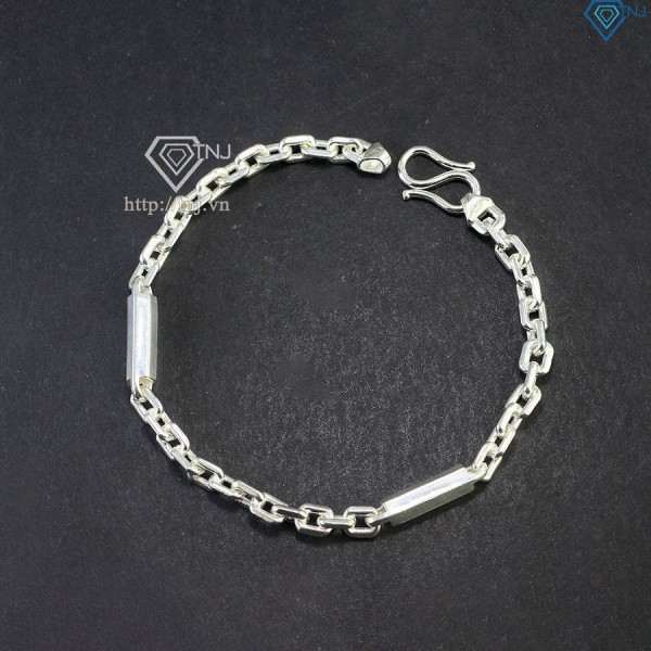 Lắc tay bạc nam mắt xích dạng ống LTA0192