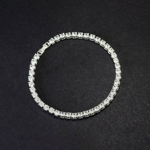 Lắc tay Tennis bạc cho nam đính đá 3mm LTA0194