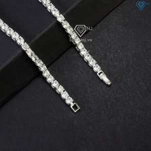 Lắc tay Tennis bạc cho nam đính đá 3mm LTA0194 - Trang Sức TNJ