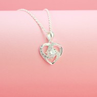 Quà Valentine cho người yêu dây chuyền kim cương Moissanite cho nữ hình trái tim 6.0mm DCNM0007