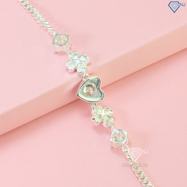 Quà Valentine cho người yêu lắc tay nữ Moissanite LTNM0003