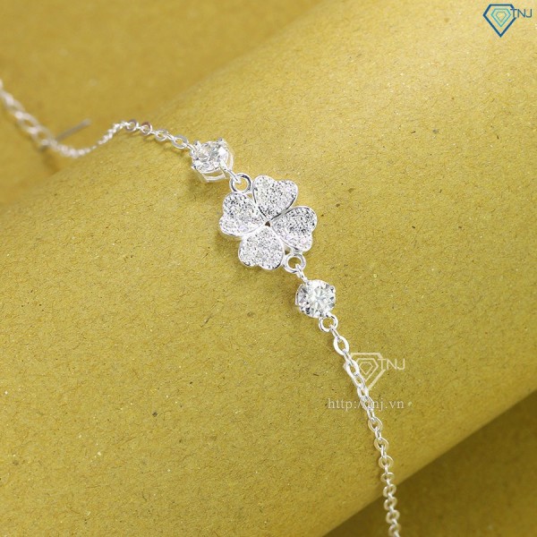 Quà Valentine cho người yêu lắc tay cỏ 4 lá đính full Mois LTNM0004