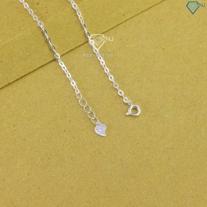Quà Valentine cho người yêu lắc tay bạc nữ mặt tròn đính Mois LTNM0019