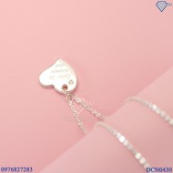 Dây chuyền bạc nữ khắc tên mặt trái tim DCN0430 - Trang sức TNJ