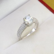 Quà Valentine cho người yêu nhẫn nữ Moissanite Hà Nội đính đá 7.0mm NNM0008