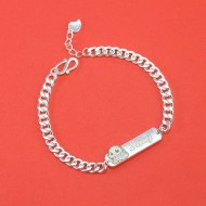 Lắc bạc cho bé khắc tên hình con rắn đẹp LTT0177