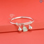 Lắc bạc dạng kiềng cho bé sơ sinh khắc tên hình con rắn- Trang Sức TNJ