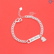 Lắc bạc cho bé khắc tên theo yêu cầu hình con rắn LTT0185