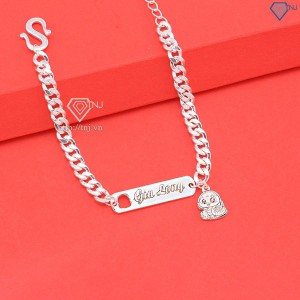 Lắc bạc cho bé khắc tên theo yêu cầu hình con rắn LTT0185