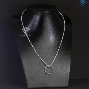 Dây chuyền bạc nam mặt hình chiếc nhẫn tròn DCA0172