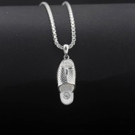 Dây chuyền bạc nam mặt hình chiếc dép tổ ong DCA0173