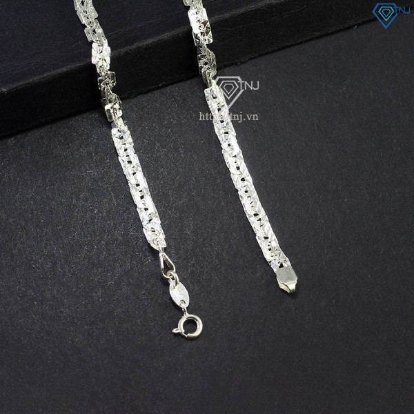 Dây chuyền bạc nam mắt xích phay bạc ta DCK0148 - Trang Sức TNJ