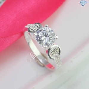 Nhẫn bạc nữ cách điệu đính đá NN0488 - Trang Sức TNJ