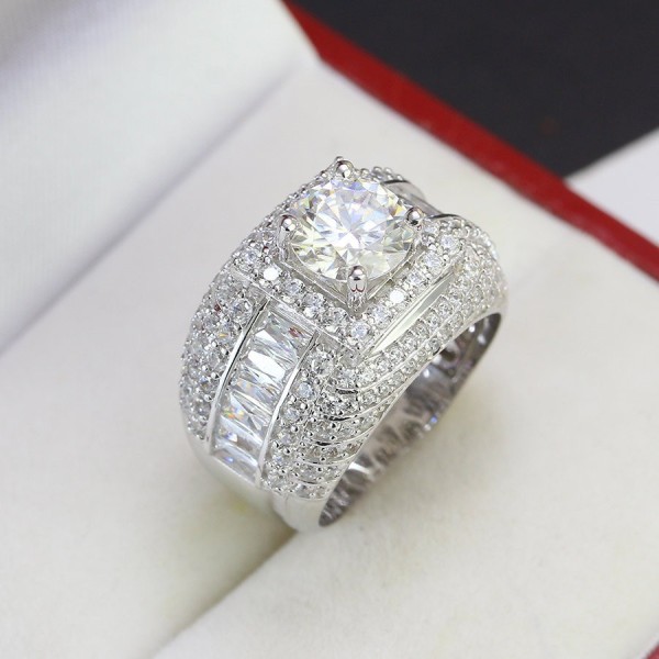 Nhẫn Moissanite nam sang trọng NNAM0002