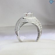Quà Valentine cho nam nhẫn Moissanite nam sang trọng 8.0mm NNAM0002