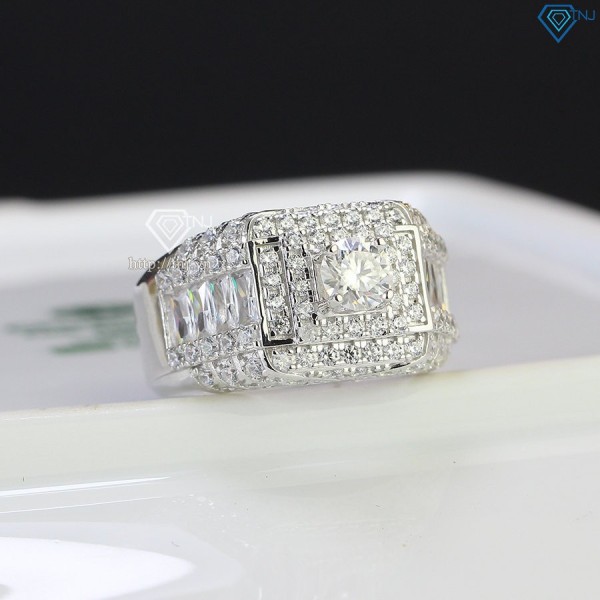 Quà Valentine cho nam nhẫn Moissanite nam giá rẻ 5.0mm NNAM0005