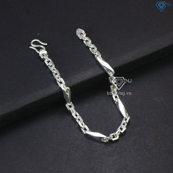 Quà Valentine cho nam lắc tay bạc nam mắt xích đẹp LTA0145