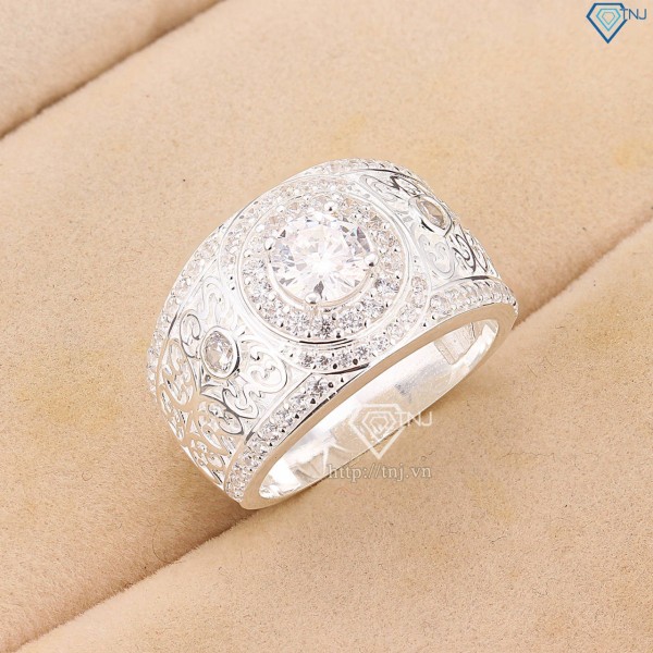 Nhẫn bạc nam hoa văn đẹp NNA0765