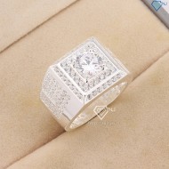 Nhẫn bạc nam cách điệu đính đá đẹp NNA0757