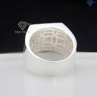 Nhẫn bạc nam cách điệu đính đá đẹp NNA0757