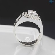 Nhẫn bạc nam cách điệu đính đá đẹp NNA0757