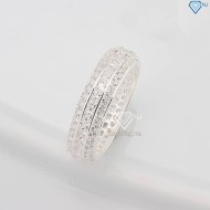 Nhẫn bạc nam tròn full đính đá NNA0768