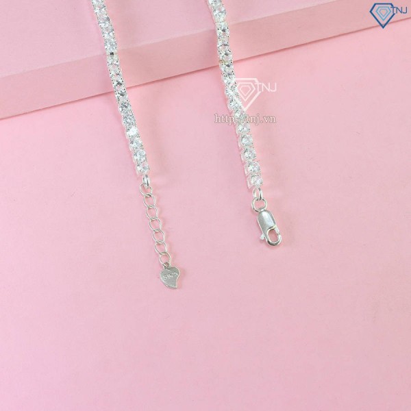 Lắc tay Tennis bạc cho nữ đính đá 3mm LTN0416 - Trang Sức TNJ