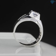 Nhẫn bạc nam đơn giản đính đá trắng NNA0774