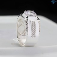 Nhẫn bạc nam đơn giản đính đá đẹp NNA0778