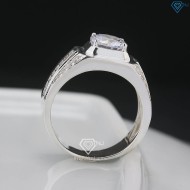 Nhẫn bạc nam đơn giản đính đá đẹp NNA0778