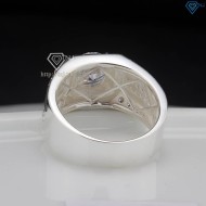 Nhẫn bạc nam đơn giản đính đá đẹp NNA0778