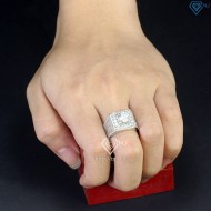Nhẫn nam Moissanite mặt đá vuông 7.5mm - Kiểm định GRA NNAM0203