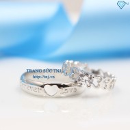 Nhẫnđôi bạc nhẫn cặp bạc cho tình nhân ND0072 - Trang Sức Tnj