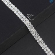 Lắc tay bạc Tennis cho nam 2 hàng đính đá 4mm LTA0200