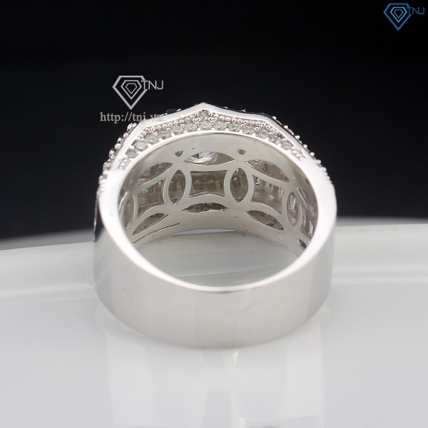 Nhẫn nam đính full kim cương Moissanite 6.5mm - Kiểm định GRA NNAM0175