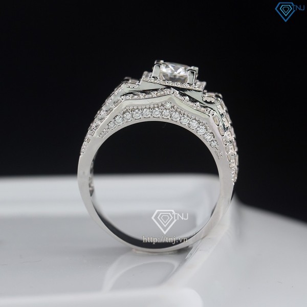 Nhẫn nam đính full kim cương Moissanite 6.5mm - Kiểm định GRA NNAM0175
